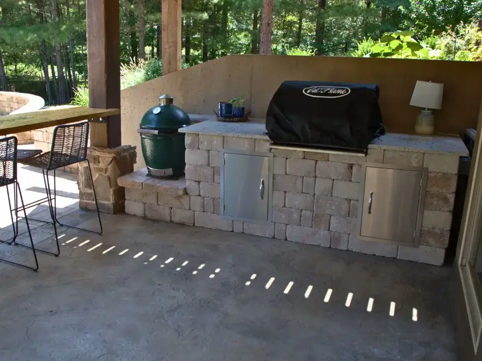 Acworth RutherfordMade covered outdoor kitchen with TV, lighting, and controls